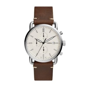 The Fossil analog wristwatch made of stainless steel showers with elegance and class.