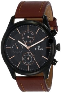 The Titan Neo Iv is a classy and stylish black analog watch for men.