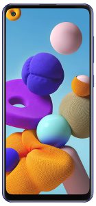 The Samsung Galaxy A21 has a large 6.5-inch display screen and is amongst the most affordable Samsung phones in the market.